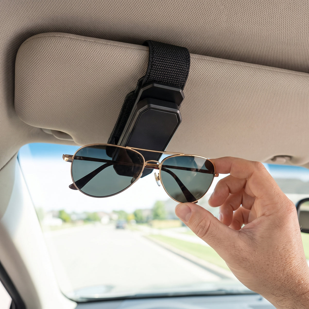 🛹Car Sun Visor Sunglasses Holder | Secure Eyewear Storage | Quick Access | Compact Car Organizer
