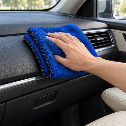 ☁️Car Microfiber Cleaning Cloth | High-Absorbency Drying Towel | Soft Streak-Free Wipe