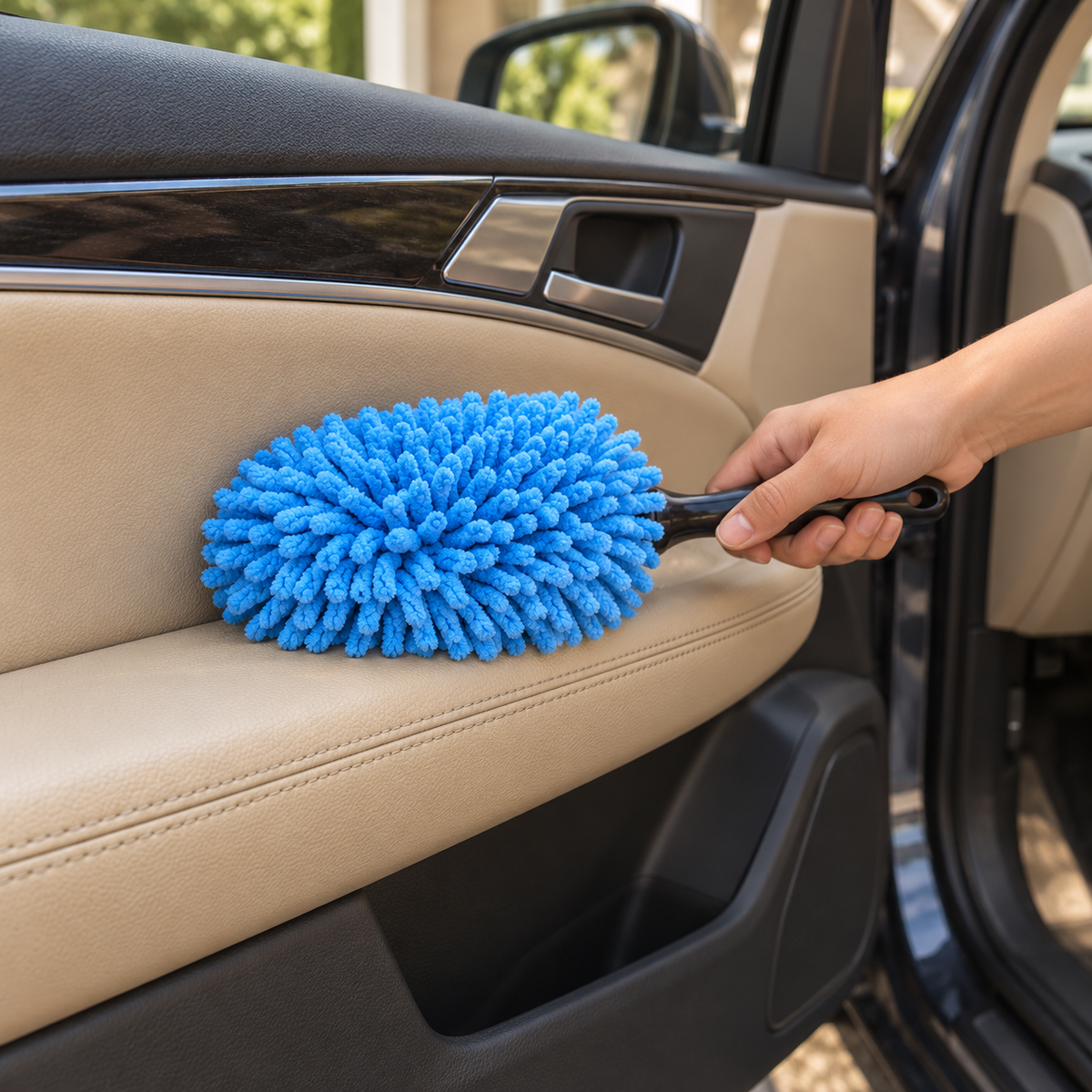💫Car Microfiber Duster | Dashboard Cleaning Brush | Soft Dust-Trapping Head | Interior Car Cleaning Tool