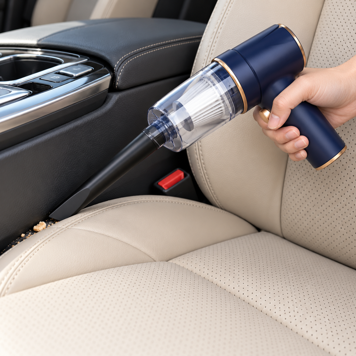 🌪️Cordless Handheld Car Vacuum | Multi-Nozzle Cleaning | USB Rechargeable Car Cleaning Tool