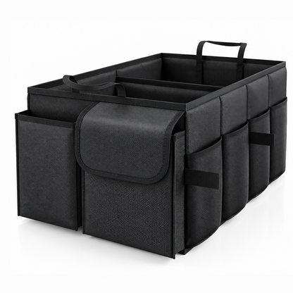 📌Multi-Compartment Car Trunk Organizer | Foldable Storage Bin | Large-Capacity Vehicle Storage