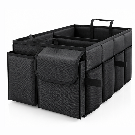 📌Multi-Compartment Car Trunk Organizer | Foldable Storage Bin | Large-Capacity Vehicle Storage