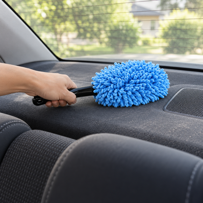 💫Car Microfiber Duster | Dashboard Cleaning Brush | Soft Dust-Trapping Head | Interior Car Cleaning Tool
