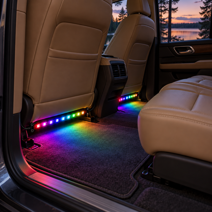 🌈 Car Interior Ambient Lights | Multicolor LED Light Strips | Footwell Accent Lighting | Interior Car Decor