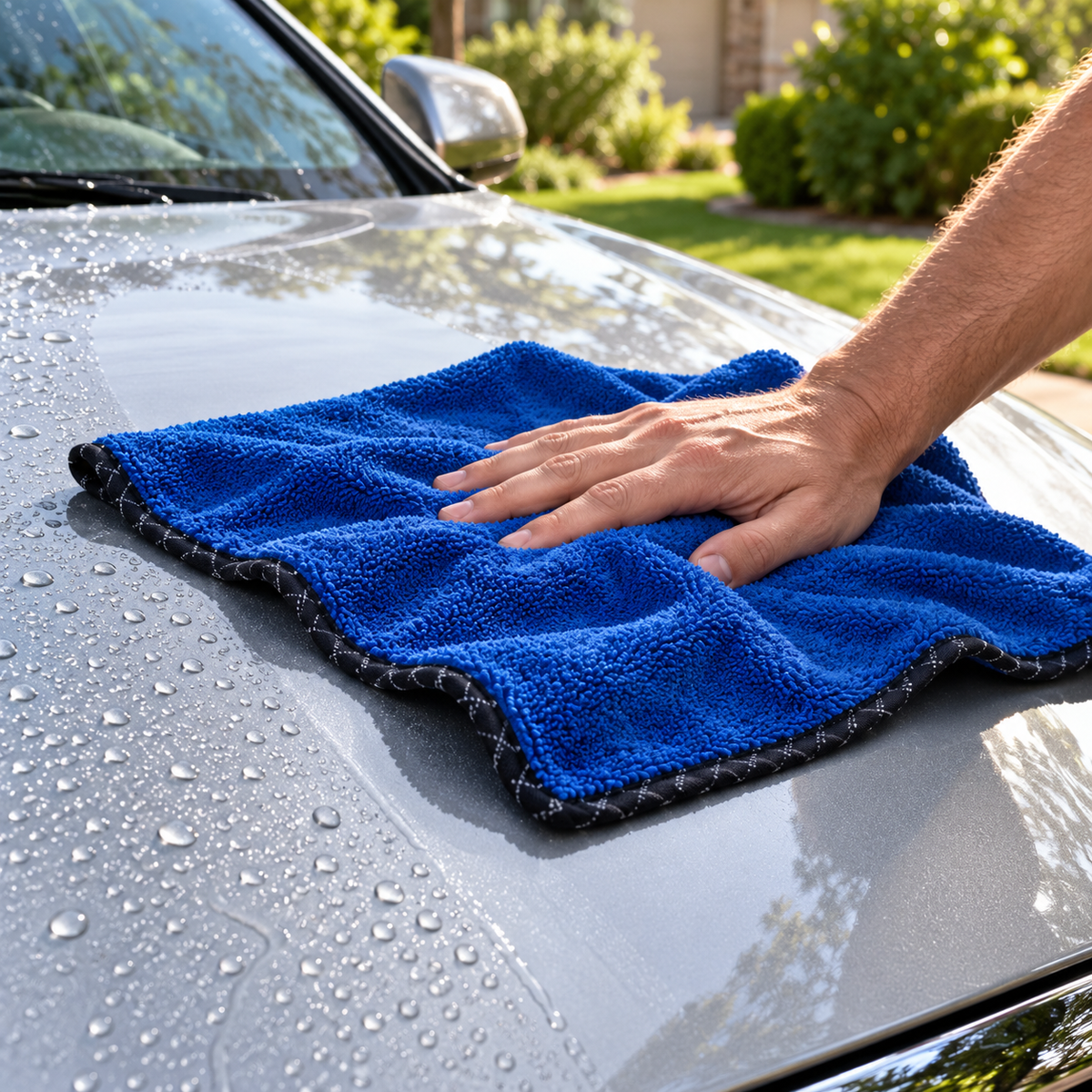 ☁️Car Microfiber Cleaning Cloth | High-Absorbency Drying Towel | Soft Streak-Free Wipe
