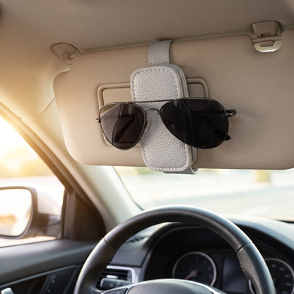 🕶️Leather Car Sunglasses Holder | Sun Visor Eyewear Clip | Quick Access | Refined Car Organizer