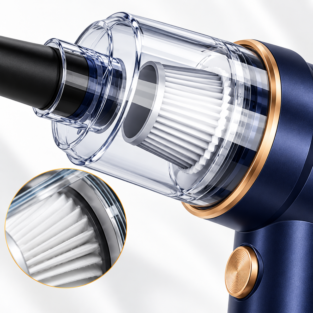 🌪️Cordless Handheld Car Vacuum | Multi-Nozzle Cleaning | USB Rechargeable Car Cleaning Tool