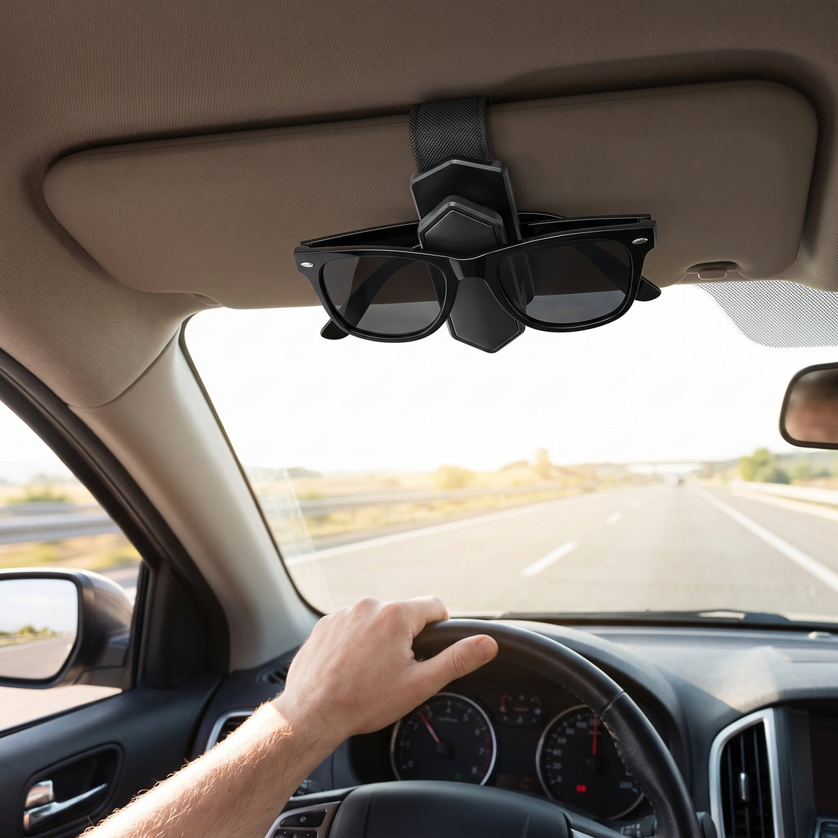 🛹Car Sun Visor Sunglasses Holder | Secure Eyewear Storage | Quick Access | Compact Car Organizer