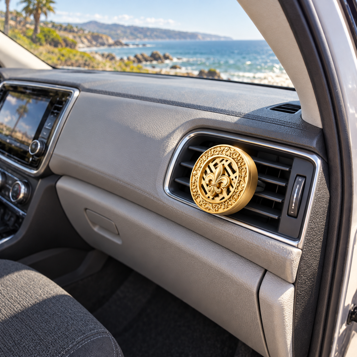 ✨Gold Car Air Vent Diffuser | Vintage Emblem Design | Vent-Mounted Fragrance | Refined Interior Accent