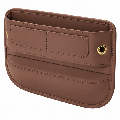 🚗Car Seat Gap Organizer | Easy-Access Phone & Card Storage | Front-Seat Clutter Control | Leather-Look Design
