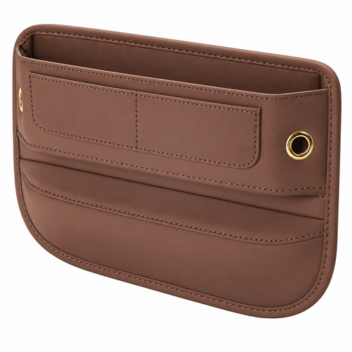 🚗Car Seat Gap Organizer | Easy-Access Phone & Card Storage | Front-Seat Clutter Control | Leather-Look Design
