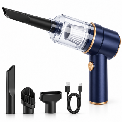 🌪️Cordless Handheld Car Vacuum | Multi-Nozzle Cleaning | USB Rechargeable Car Cleaning Tool