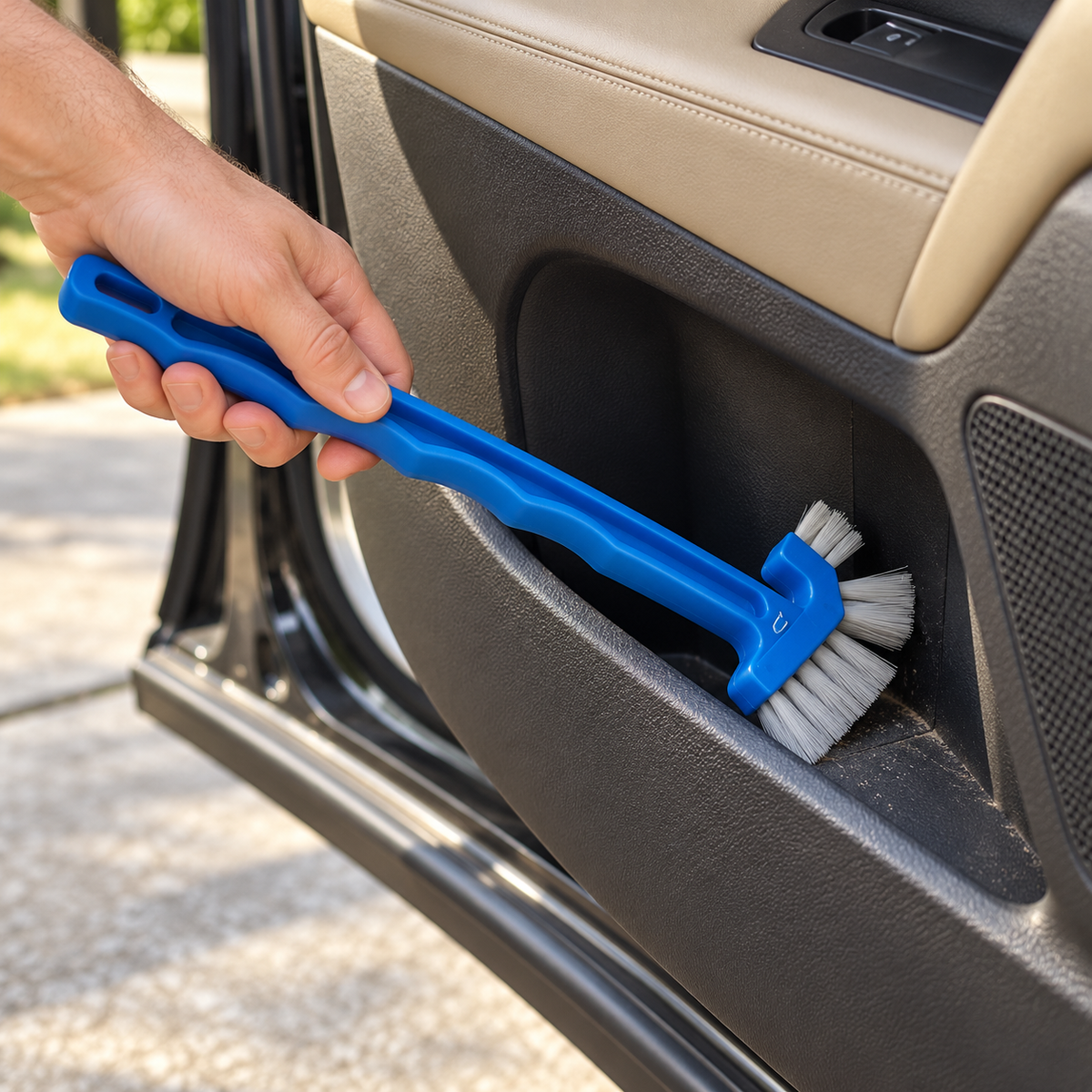 🕸️Car Air Vent Cleaning Brush | Multi-Angle Brush Head | Crevice Dust Removal | Interior Detailing Tool