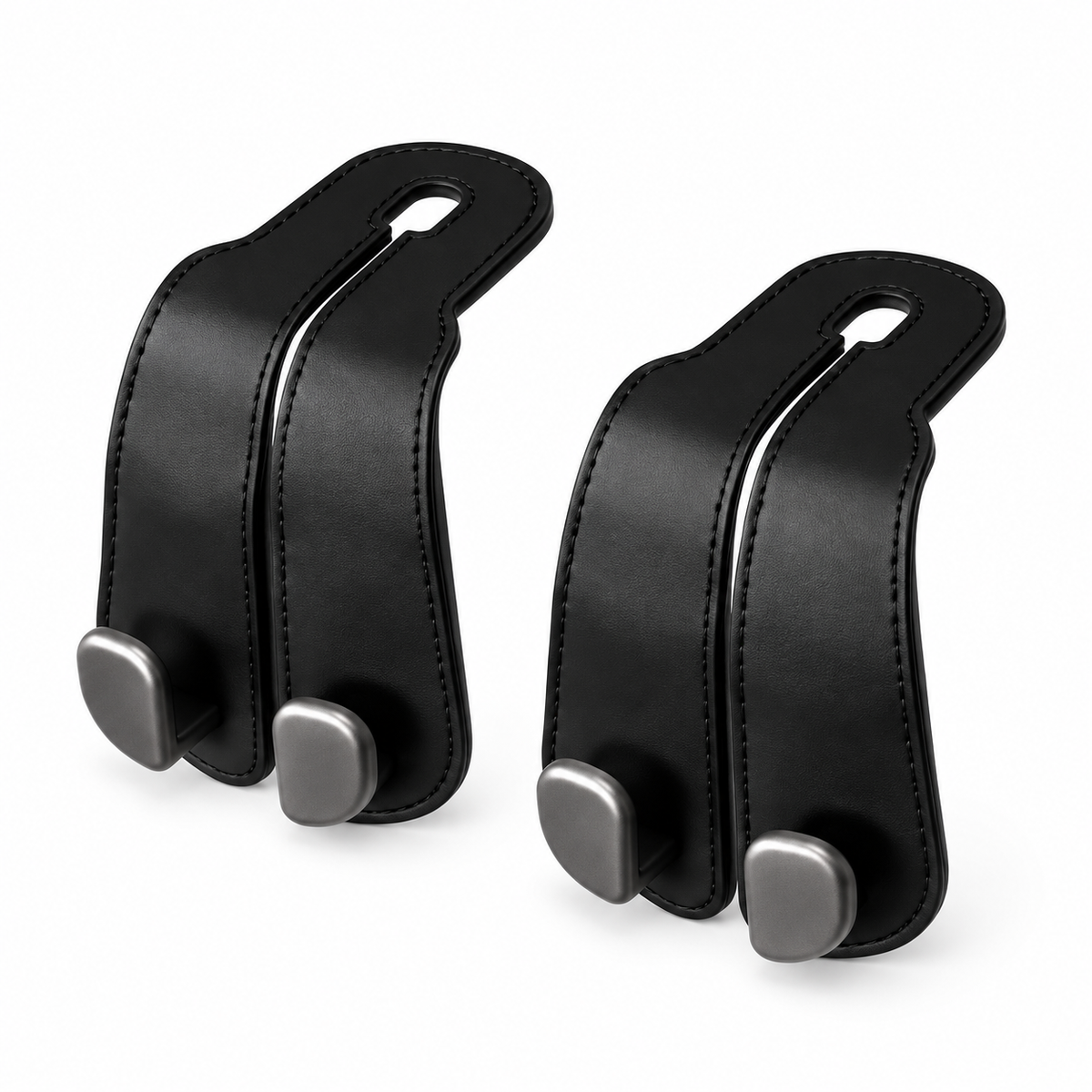 🛻Leather Car Headrest Hooks | Bag Hanging Storage | Seat-Back Organizer | Refined Car Interior