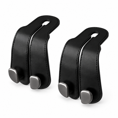 🛻Leather Car Headrest Hooks | Bag Hanging Storage | Seat-Back Organizer | Refined Car Interior
