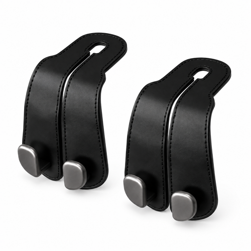 🛻Leather Car Headrest Hooks | Bag Hanging Storage | Seat-Back Organizer | Refined Car Interior