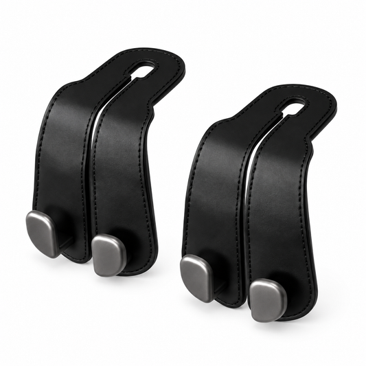 🛻Leather Car Headrest Hooks | Bag Hanging Storage | Seat-Back Organizer | Refined Car Interior