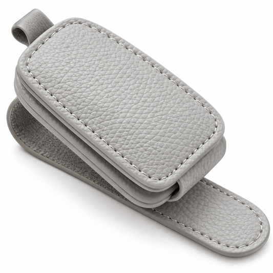 🕶️Leather Car Sunglasses Holder | Sun Visor Eyewear Clip | Quick Access | Refined Car Organizer