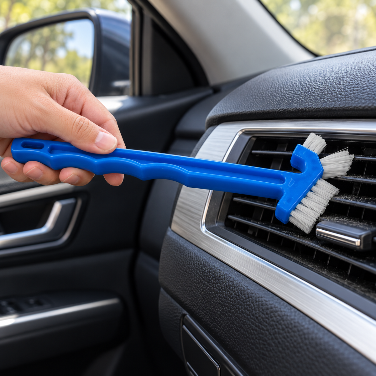 🕸️Car Air Vent Cleaning Brush | Multi-Angle Brush Head | Crevice Dust Removal | Interior Detailing Tool