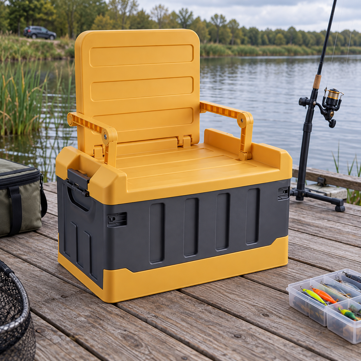 🧳Foldable Car Trunk Organizer | Large-Capacity Storage Box | Built-In Seat-Style Top