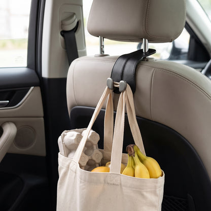 🛻Leather Car Headrest Hooks | Bag Hanging Storage | Seat-Back Organizer | Refined Car Interior