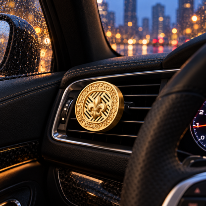 ✨Gold Car Air Vent Diffuser | Vintage Emblem Design | Vent-Mounted Fragrance | Refined Interior Accent