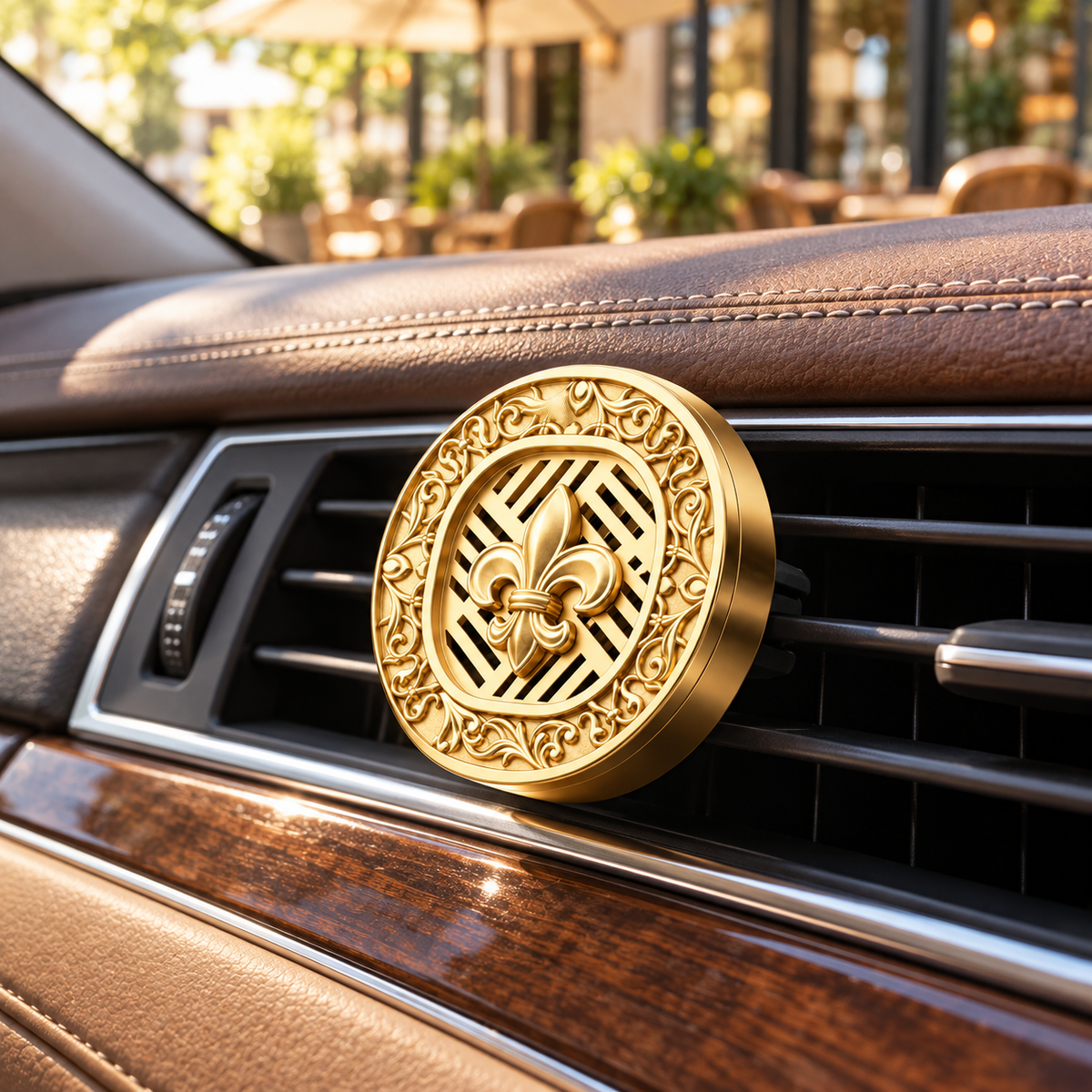 ✨Gold Car Air Vent Diffuser | Vintage Emblem Design | Vent-Mounted Fragrance | Refined Interior Accent
