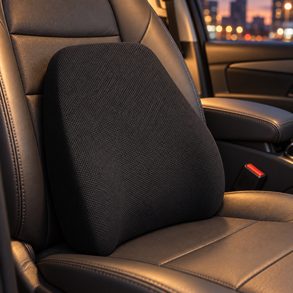 ⭐Car Lumbar Support Pillow | Lower Back Cushion | Contoured Support | Breathable Mesh