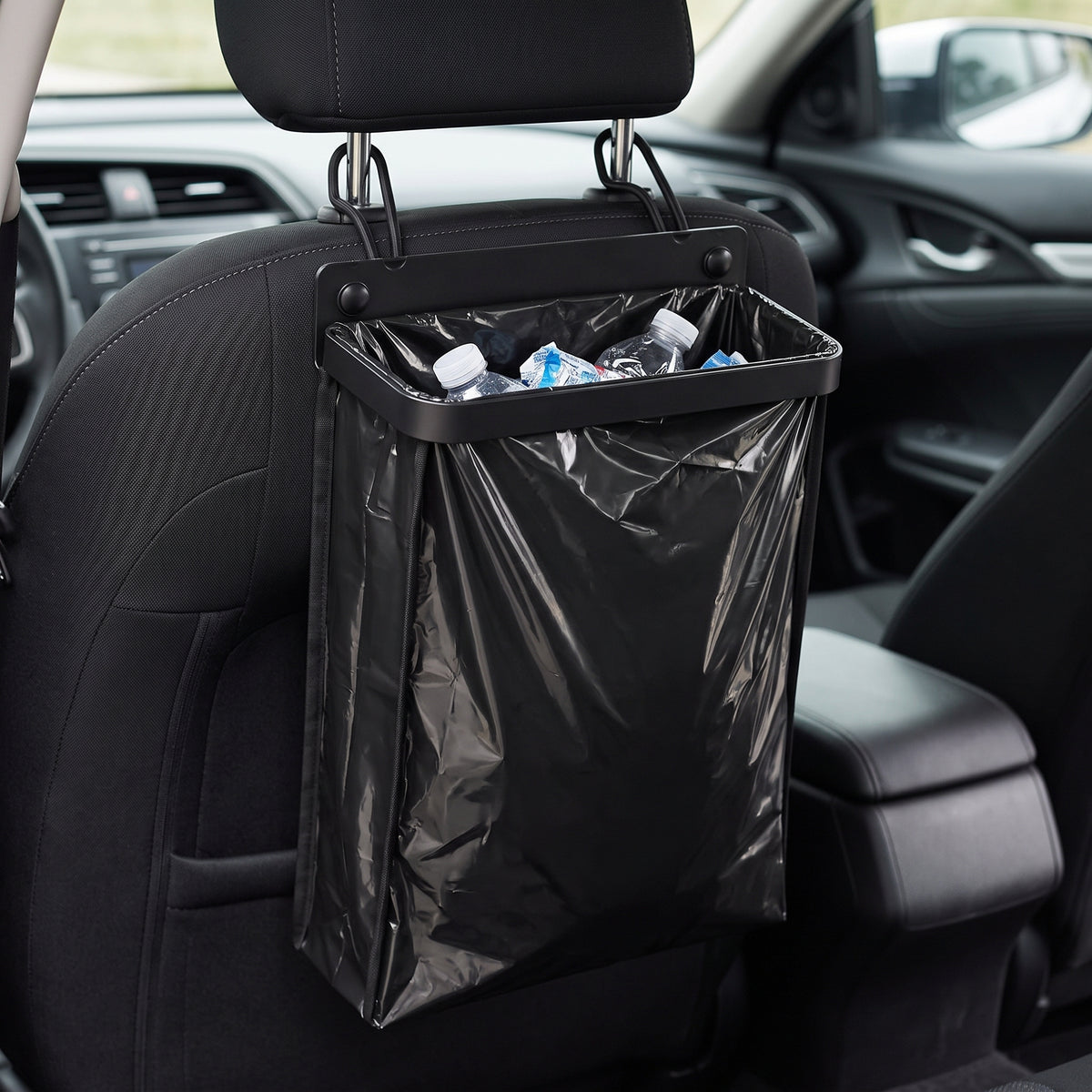 🗑️ Car Seat-Back Trash Bag | Wide-Open Hanging Design | Commuting & Family Trips | Rear-Seat Waste Storage