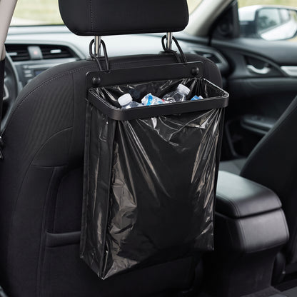 🗑️ Car Seat-Back Trash Bag | Wide-Open Hanging Design | Commuting & Family Trips | Rear-Seat Waste Storage