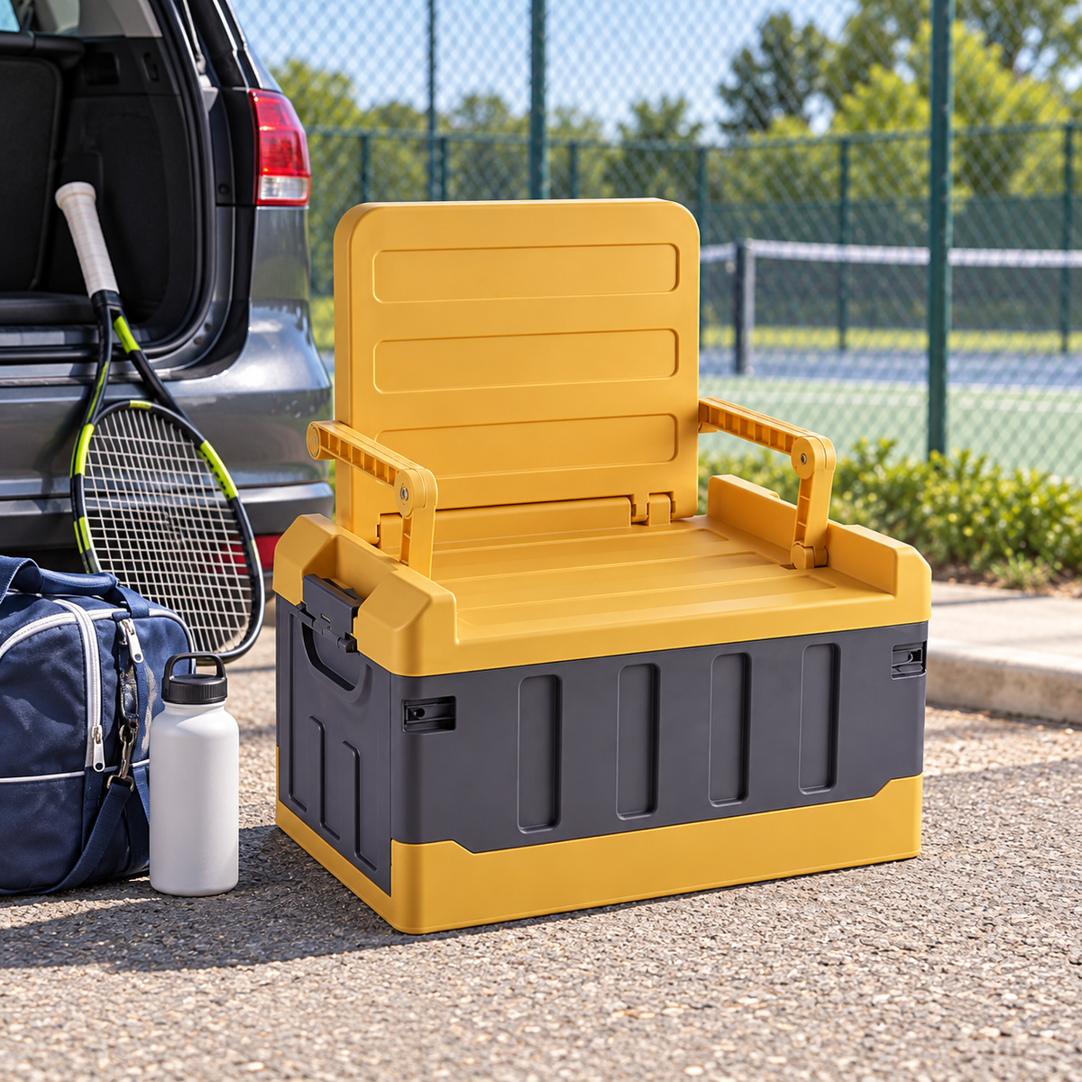 🧳Foldable Car Trunk Organizer | Large-Capacity Storage Box | Built-In Seat-Style Top