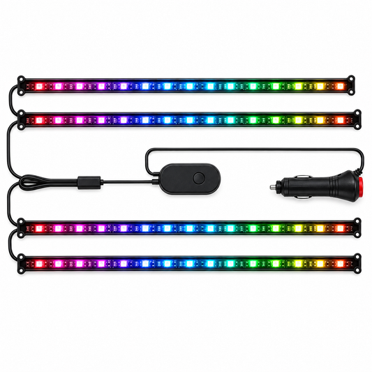 🌈 Car Interior Ambient Lights | Multicolor LED Light Strips | Footwell Accent Lighting | Interior Car Decor
