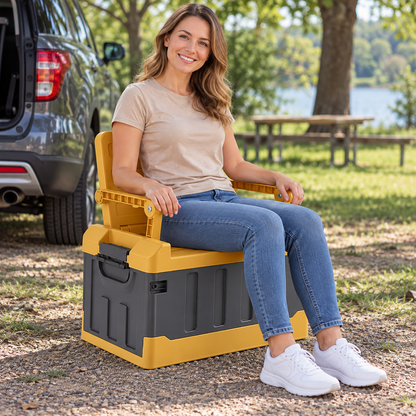 🧳Foldable Car Trunk Organizer | Large-Capacity Storage Box | Built-In Seat-Style Top